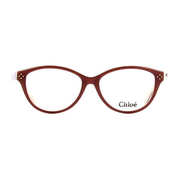 NEW  CHLOE EYEGLASSES BEIGE BROWN CAT EYE WOMEN EYEWEAR CHLOE CE2637 905